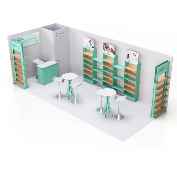 Naif natural cosmetics exhibition stand